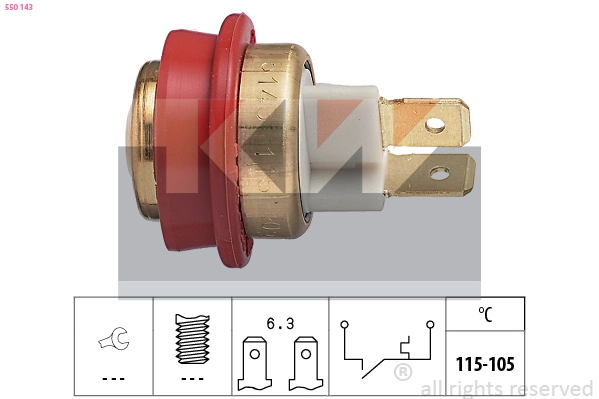 Temperature Switch, radiator fan (550 143)