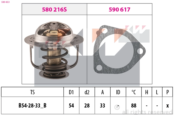 Thermostat, coolant (580 453)