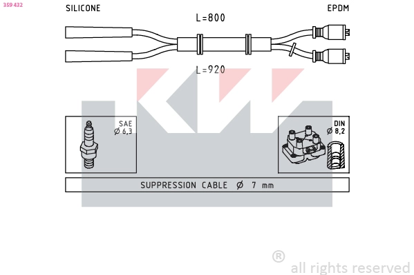 Ignition Cable Kit (359 432)