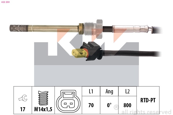 Sensor, exhaust gas temperature (422 250)