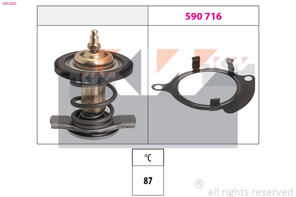Thermostat, coolant (580 820)