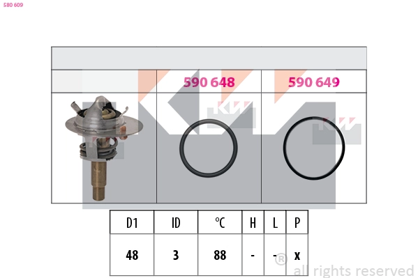 Thermostat, coolant (580 609)