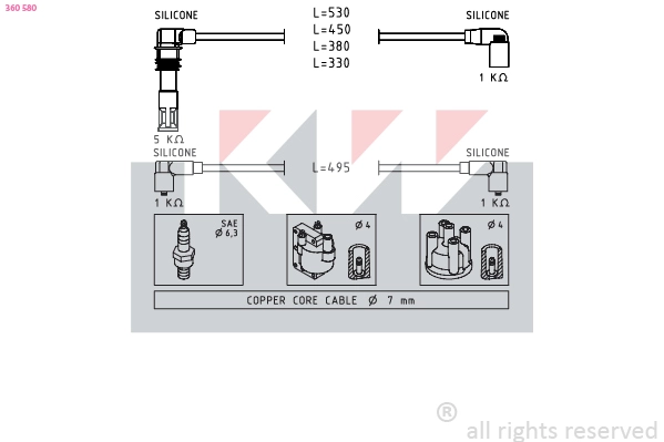 Ignition Cable Kit (360 580)