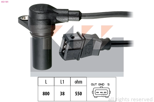 Sensor, crankshaft pulse (453 181)
