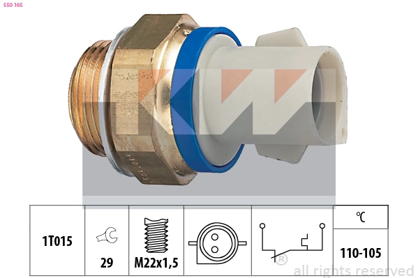 Temperature Switch, radiator fan (550 165)