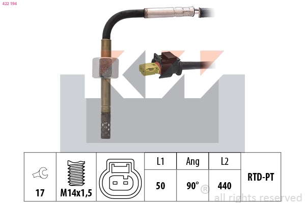 Sensor, exhaust gas temperature (422 194)