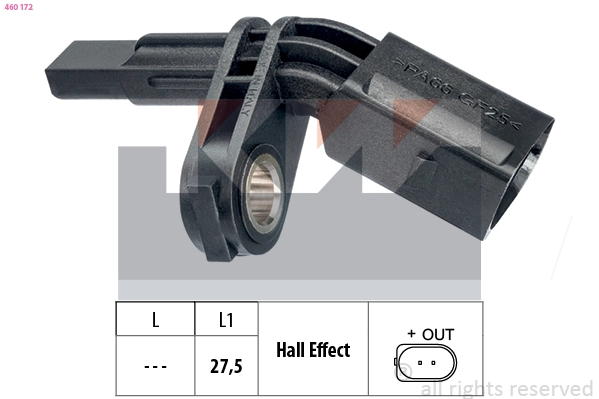 Sensor, wheel speed (460 172)