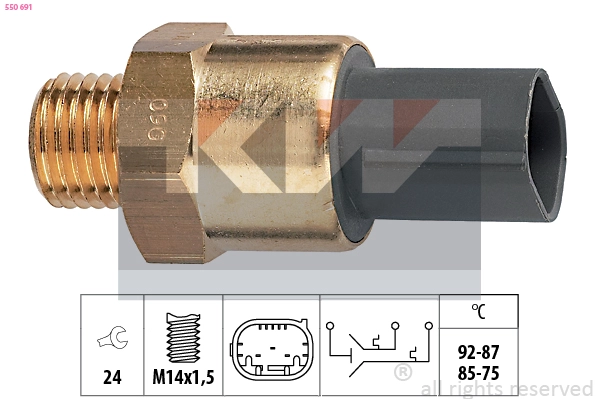 Temperature Switch, radiator fan (550 691)