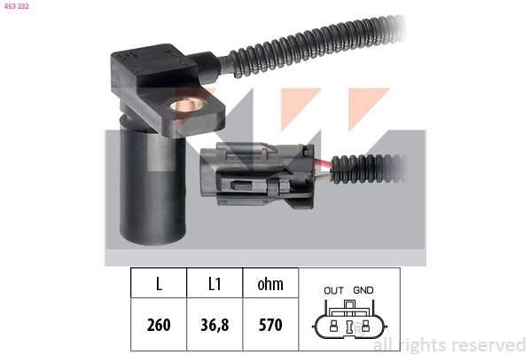 RPM Sensor, automatic transmission (453 232)
