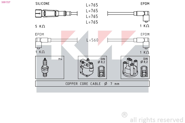 Ignition Cable Kit (359 727)