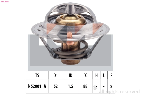 Thermostat, coolant (580 266S)