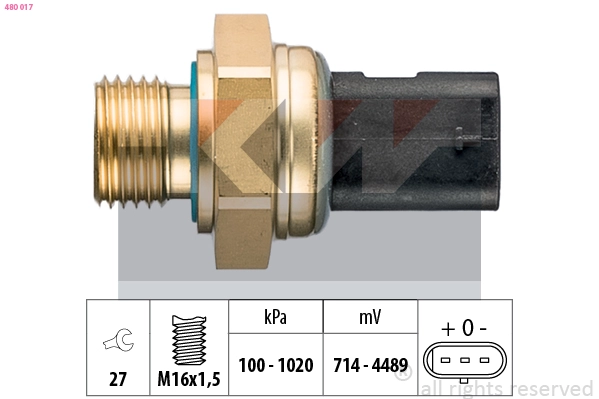 Sensor, oil pressure (480 017)