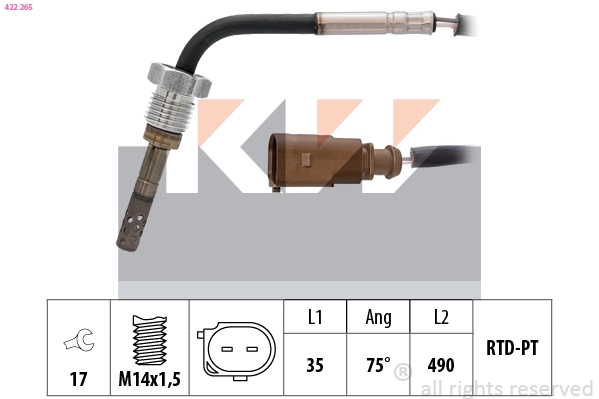 Sensor, exhaust gas temperature (422 265)