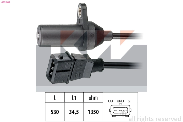 Sensor, crankshaft pulse (453 265)