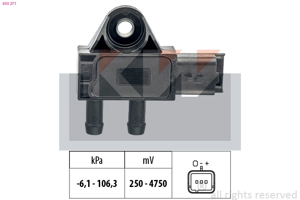 Sensor, exhaust pressure (493 271)