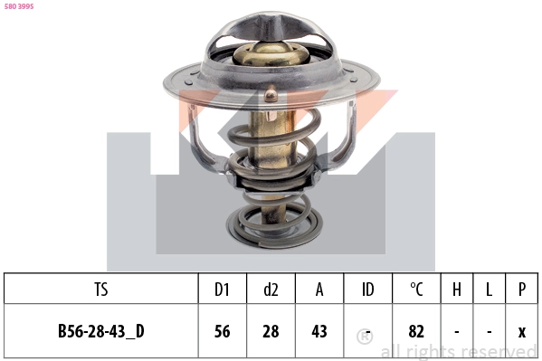 Thermostat, coolant (580 399S)
