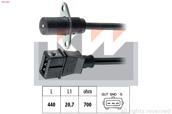 Sensor, crankshaft pulse (453 022)