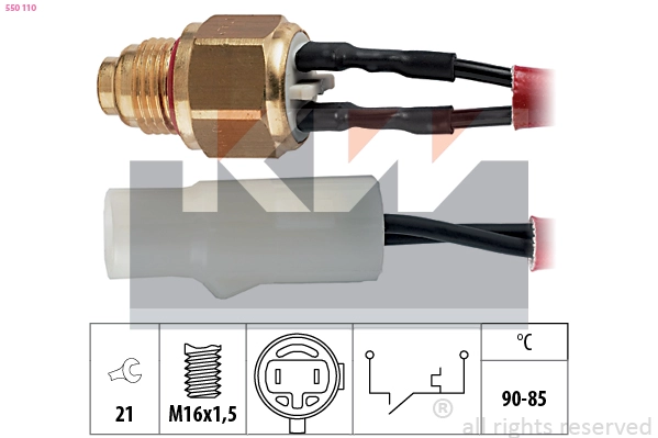 Temperature Switch, radiator fan (550 110)