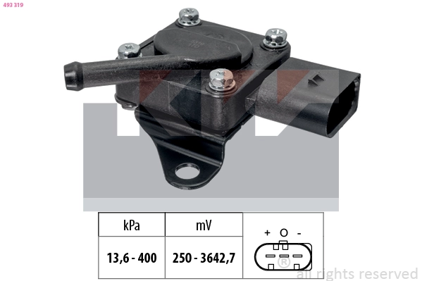 Sensor, exhaust pressure (493 319)