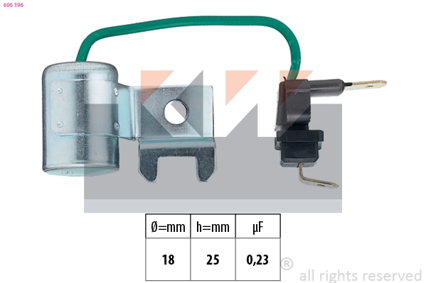 Capacitor, ignition system (606 196)