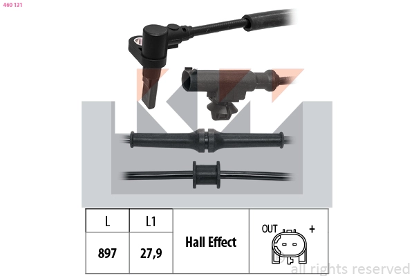 Sensor, wheel speed (460 131)