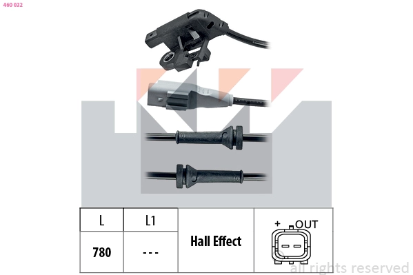 Sensor, wheel speed (460 032)