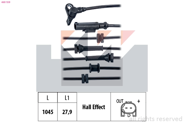 Sensor, wheel speed (460 159)