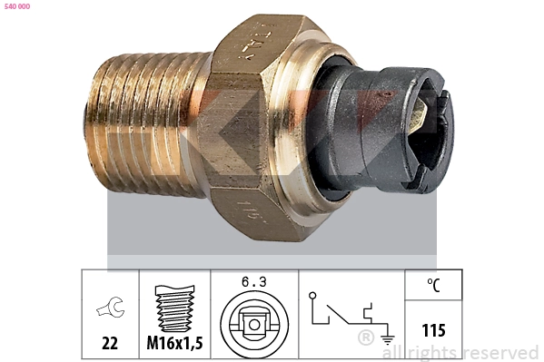 Temperature Switch, coolant warning lamp (540 000)