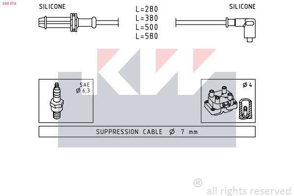 Ignition Cable Kit (360 374)