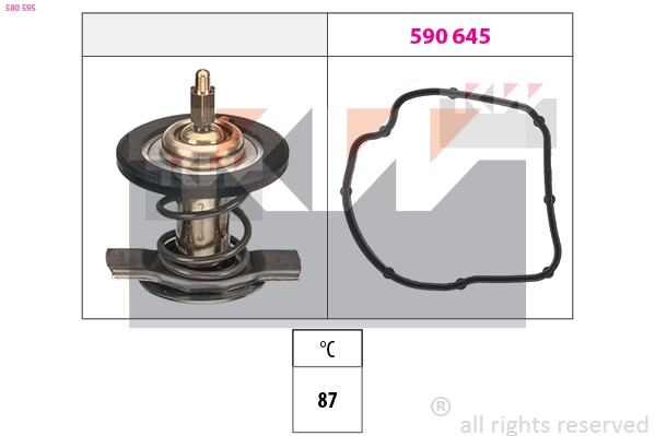 Thermostat, coolant (580 595)
