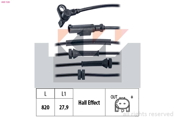 Sensor, wheel speed (460 128)