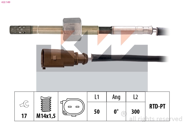 Sensor, exhaust gas temperature (422 149)