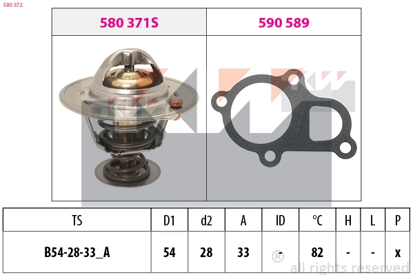Thermostat, coolant (580 372)