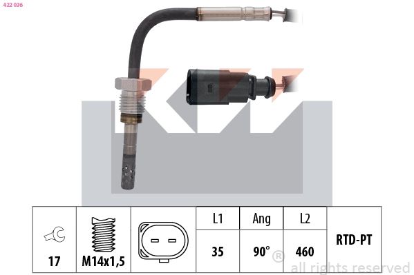 Sensor, exhaust gas temperature (422 036)