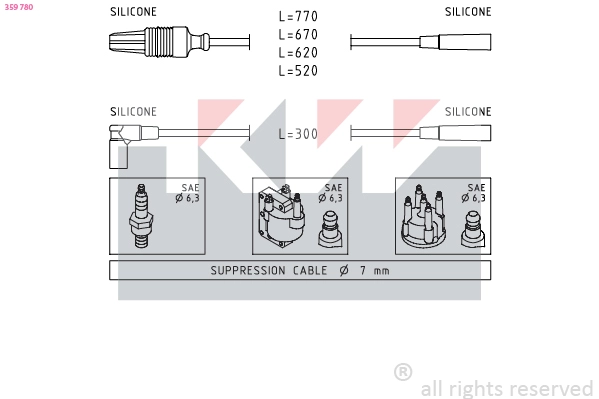 Ignition Cable Kit (359 780)