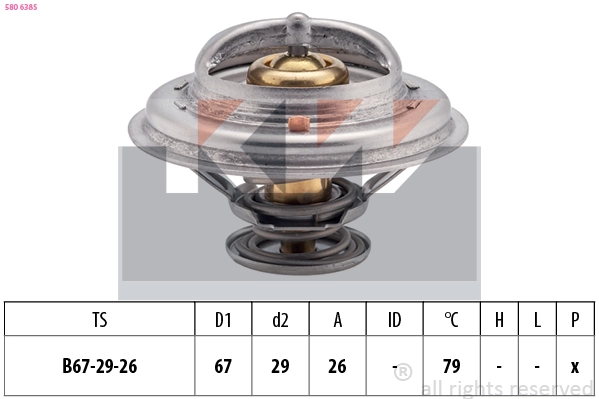Thermostat, coolant (580 638S)