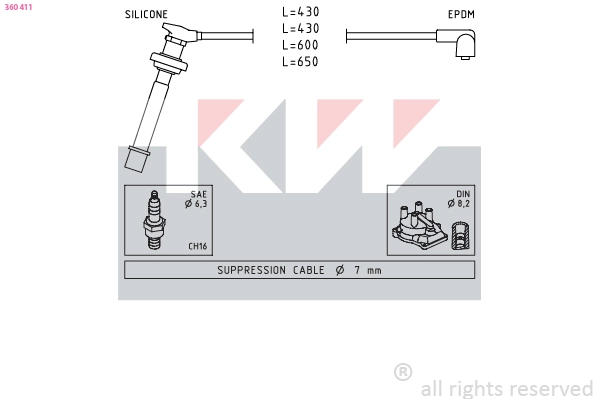 Ignition Cable Kit (360 411)