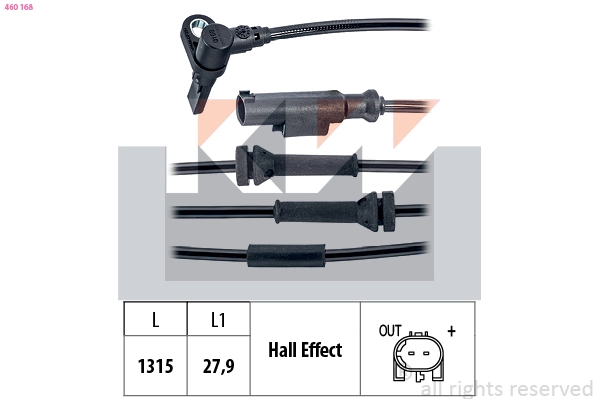 Sensor, wheel speed (460 168)