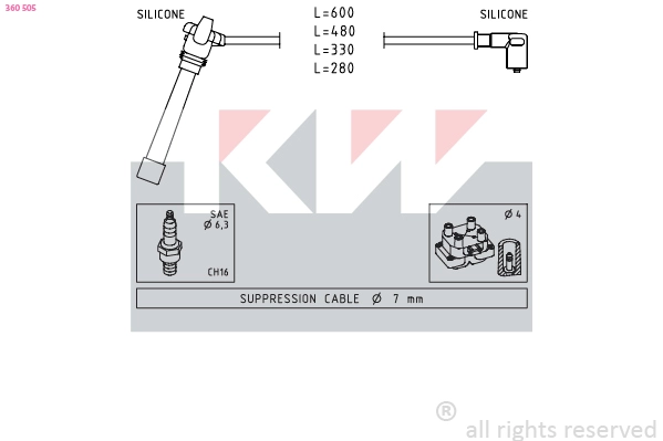 Ignition Cable Kit (360 505)