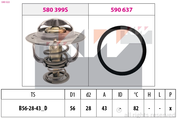 Thermostat, coolant (580 522)