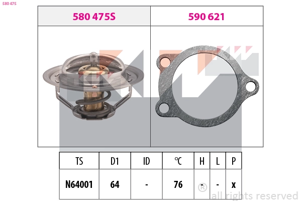 Thermostat, coolant (580 475)