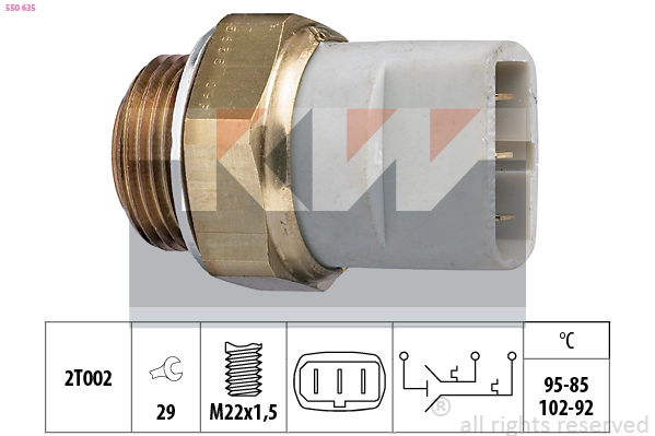 Temperature Switch, radiator fan (550 635)