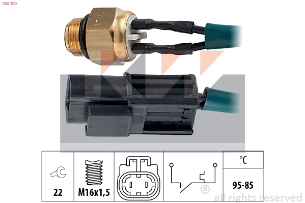 Temperature Switch, radiator fan (550 100)