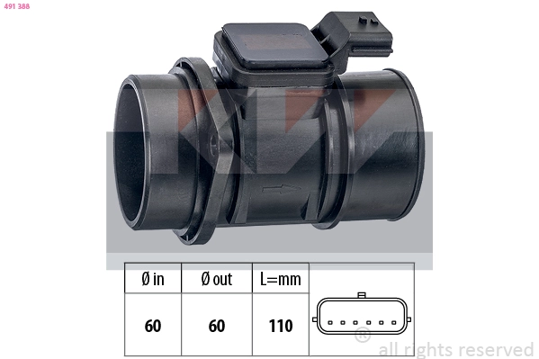 Mass Air Flow Sensor (491 388)