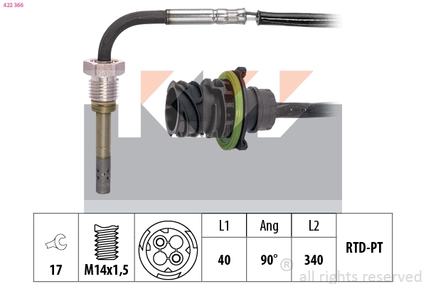 Sensor, exhaust gas temperature (422 366)