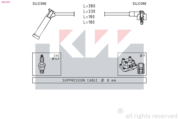 Ignition Cable Kit (360 619)