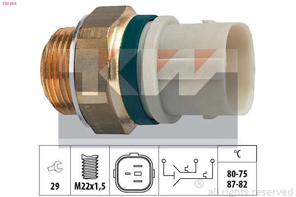 Temperature Switch, radiator fan (550 654)