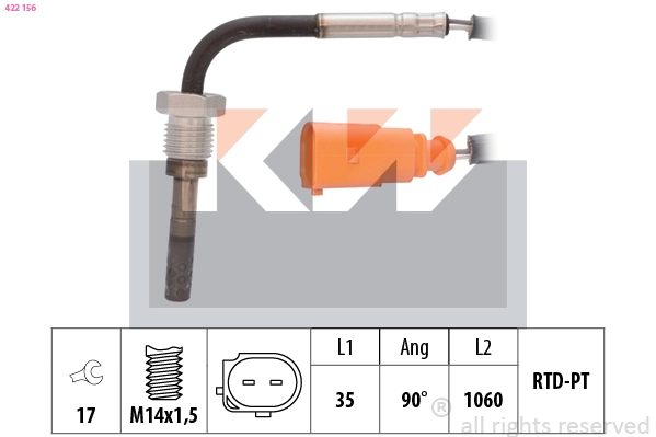 Sensor, exhaust gas temperature (422 156)