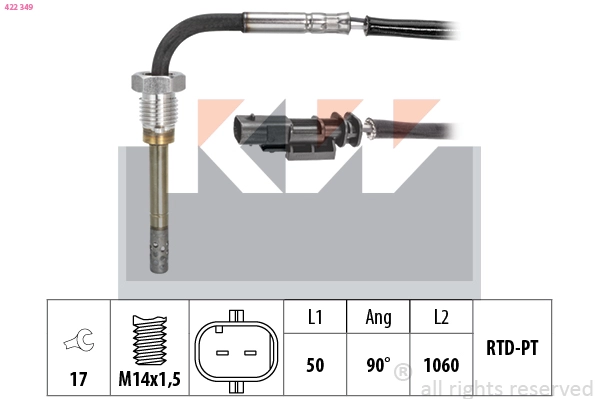 Sensor, exhaust gas temperature (422 349)