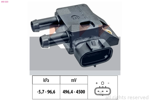 Sensor, exhaust pressure (493 333)